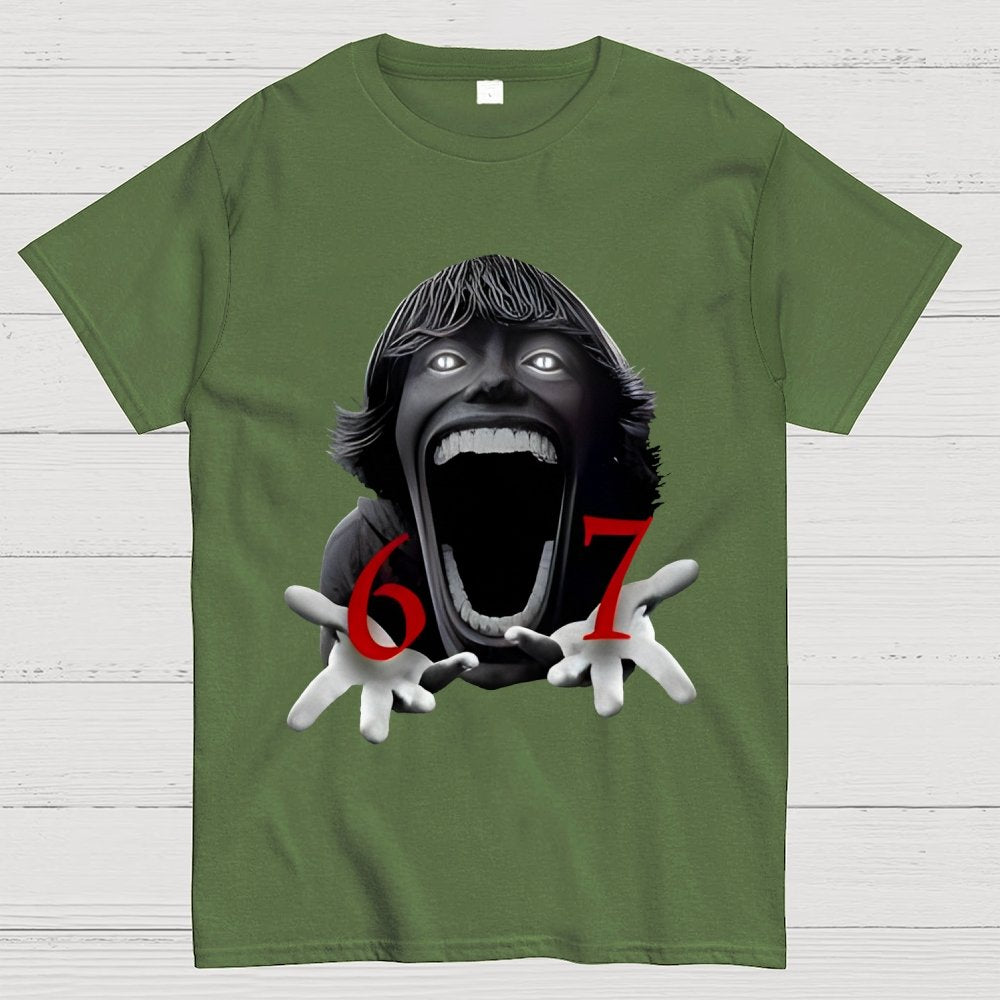 Funny Six Seven Meme Viral Quote  Geek T-Shirt