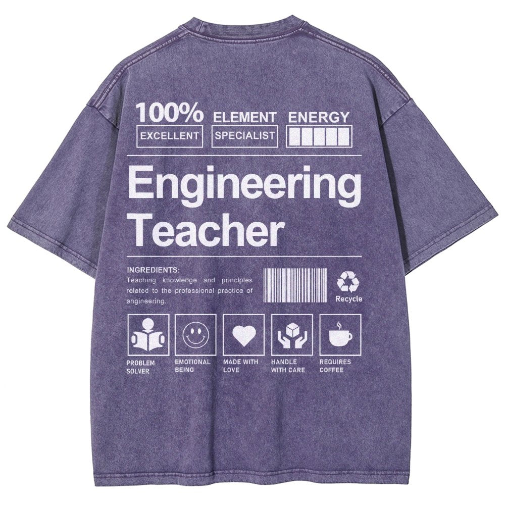 Engineering Teacher Unisex Washed T-Shirt