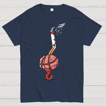 Cigarettes Slave the Brain Geeky T-Shirt