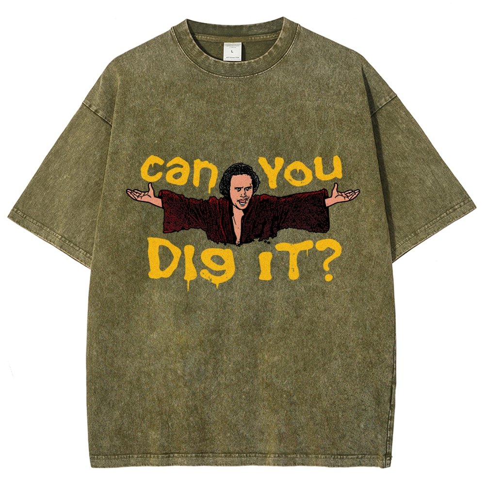 Can You Dig It？Vintage Distressed T-shirt