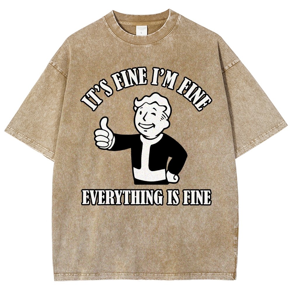 Its Fine Im Fine Everything Is Fine Vintage Distressed T-shirt