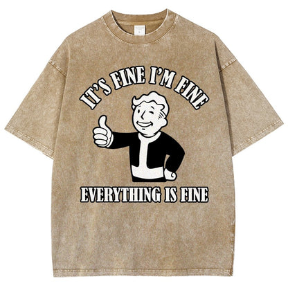Its Fine Im Fine Everything Is Fine Vintage Distressed T-shirt