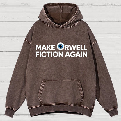 Make Orwell Fiction Again Vintage Distressed Hoodie