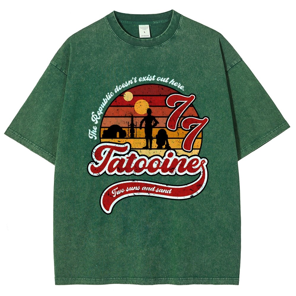 Vintage Two suns and sand Vintage Distressed T-shirt