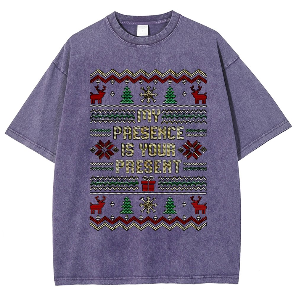 My Presence Is Your Present Vintage Distressed T-shirt