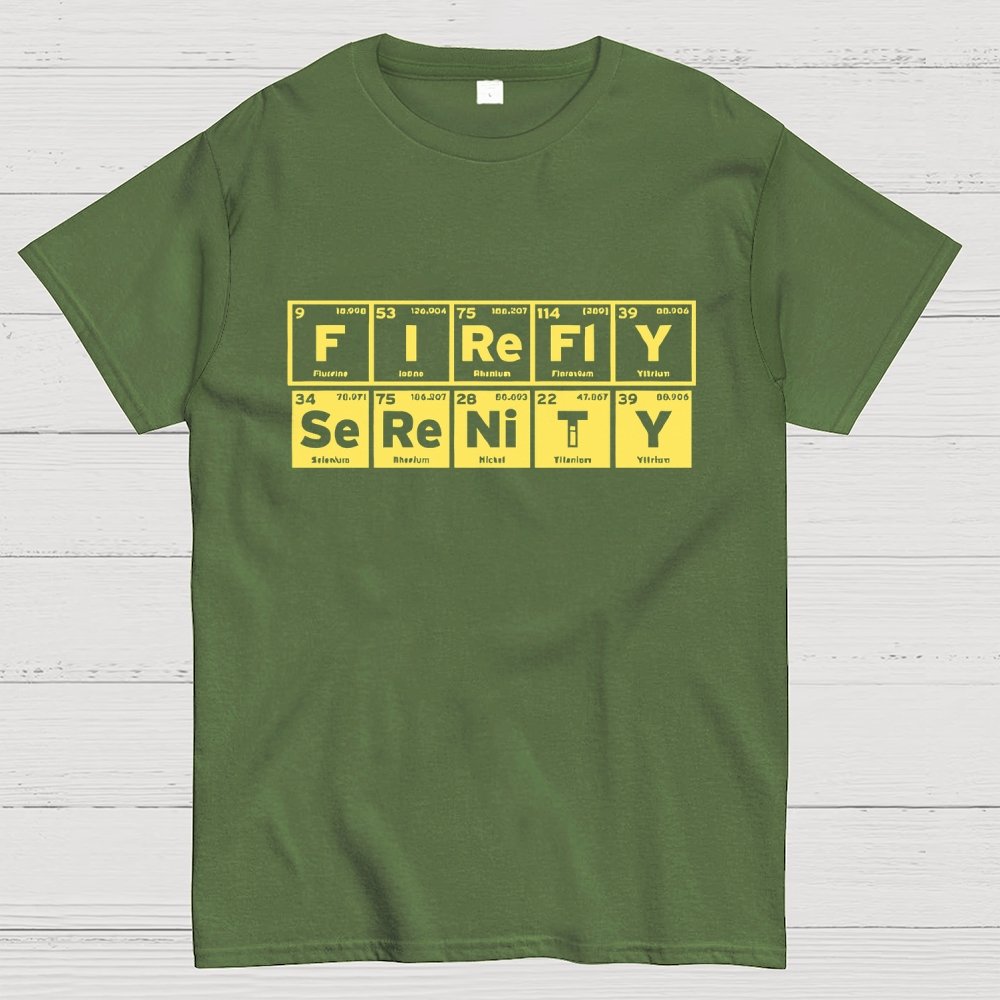 Funny Firefly Starship Symbols Geek T-Shirt