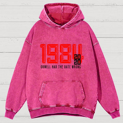 Orwell Got It Wrong Vintage Distressed Hoodie