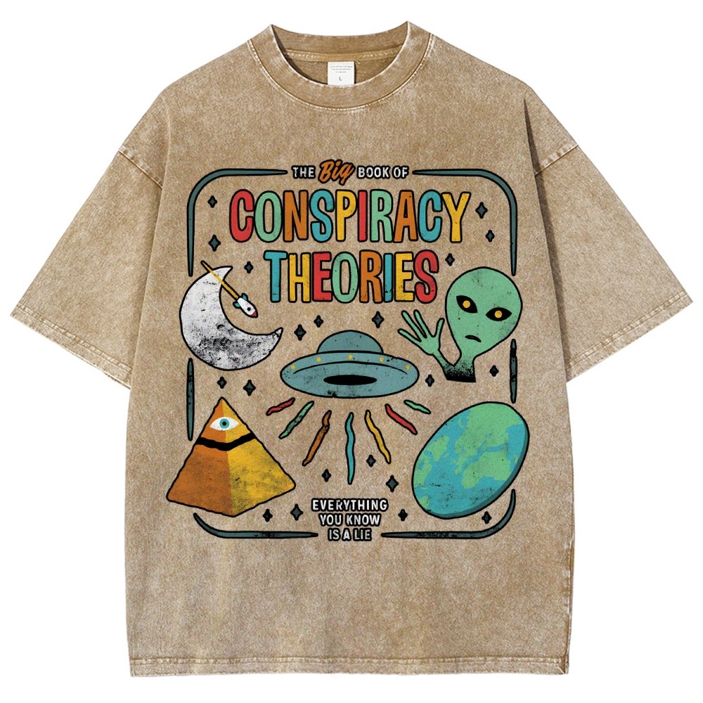 The Big Book Of Conspiracy Theories Vintage Distressed T-shirt