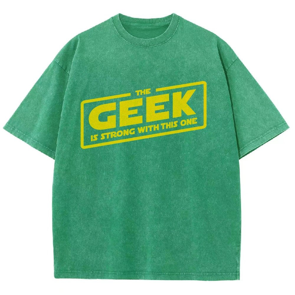 The Geek Is Strong Vintage Distressed T-shirt