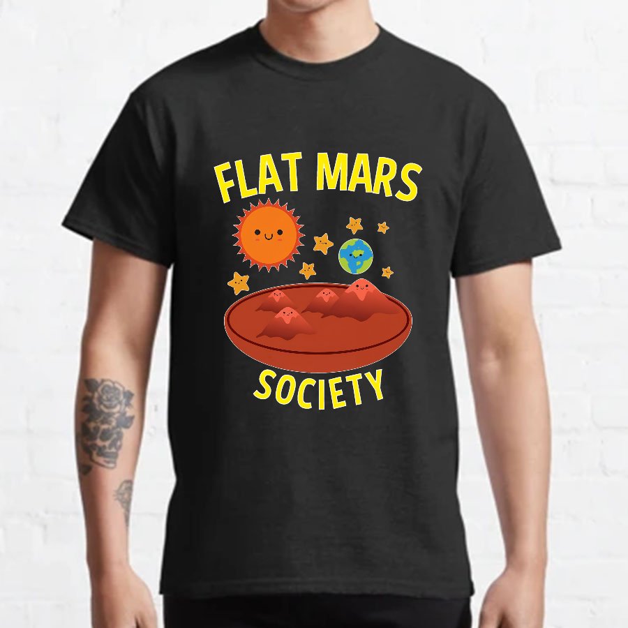 Flat Mars Society Nerdy T-Shirt