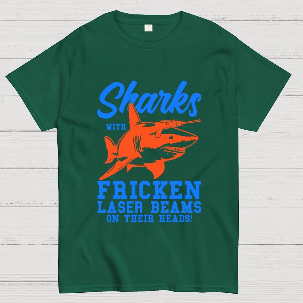 Sharks with Laser beams Geek T-Shirt