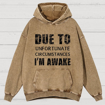 Unfortunate Circumstances Awake Vintage Distressed Hoodie