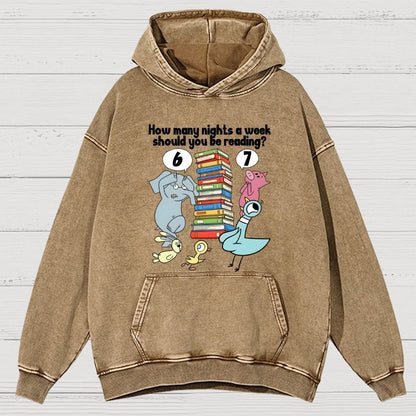 How Many Nights A Week Should You Be Reading 6-7 Vintage Distressed Hoodie
