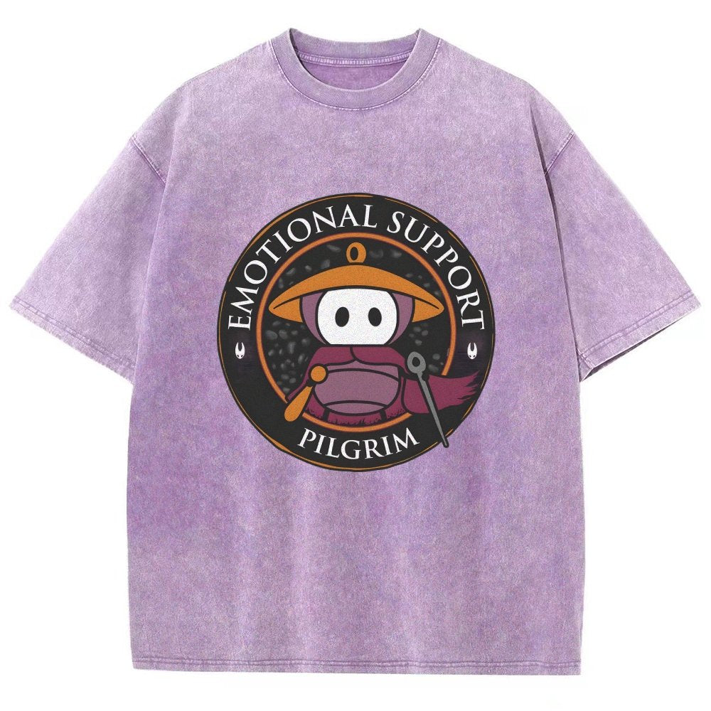 Emotional Support Pilgrim Vintage Distressed T-shirt