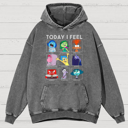 Today I Feel Funny Vintage Distressed Hoodie