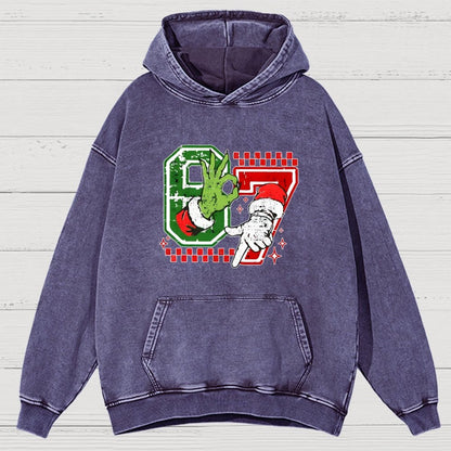 Six Seven 6 7 Christmas Vintage Distressed Hoodie