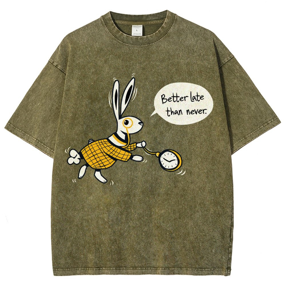 Better Late Than Never Vintage Distressed T-shirt