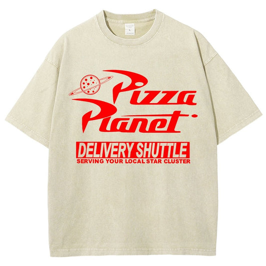 Cosmic Pizza Delivery Vintage Distressed T-shirt