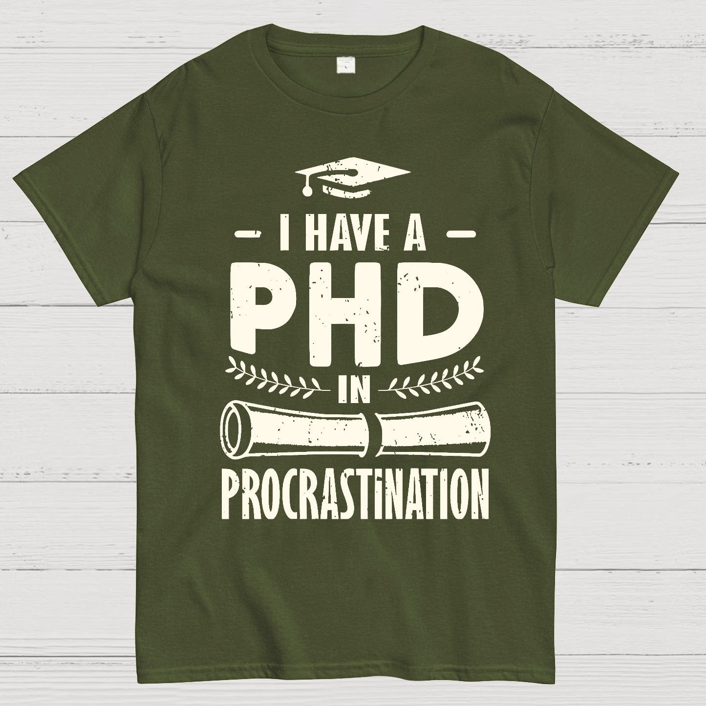 PHD In Procrastination Geek T-Shirt