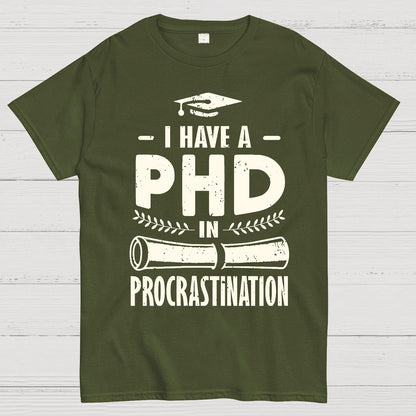 PHD In Procrastination Geek T-Shirt