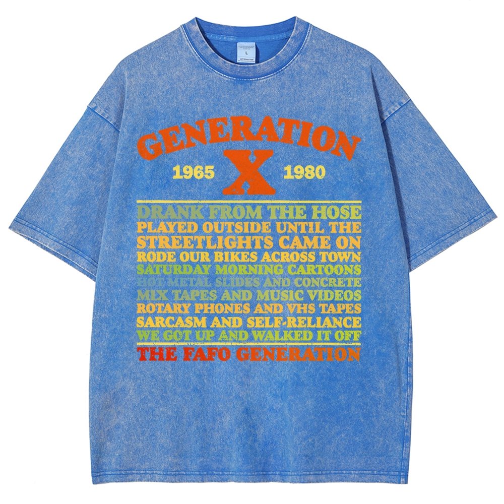 GenX Summer Day Vintage Distressed T-shirt