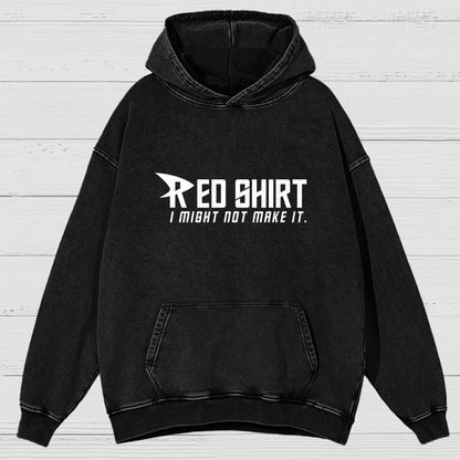 Red Shirt Vintage Distressed Hoodie
