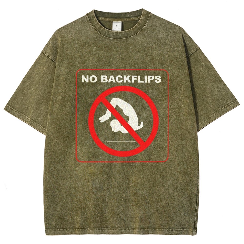 NO BACKFLIPS Vintage Distressed T-shirt