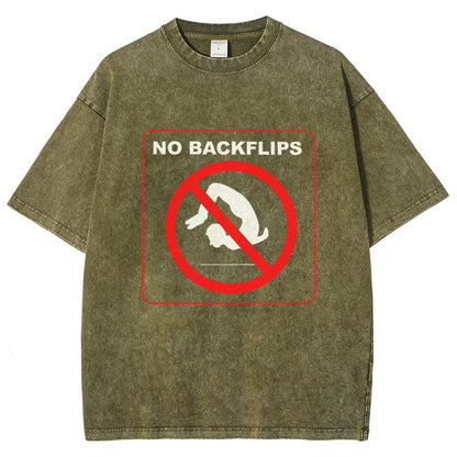 NO BACKFLIPS Vintage Distressed T-shirt