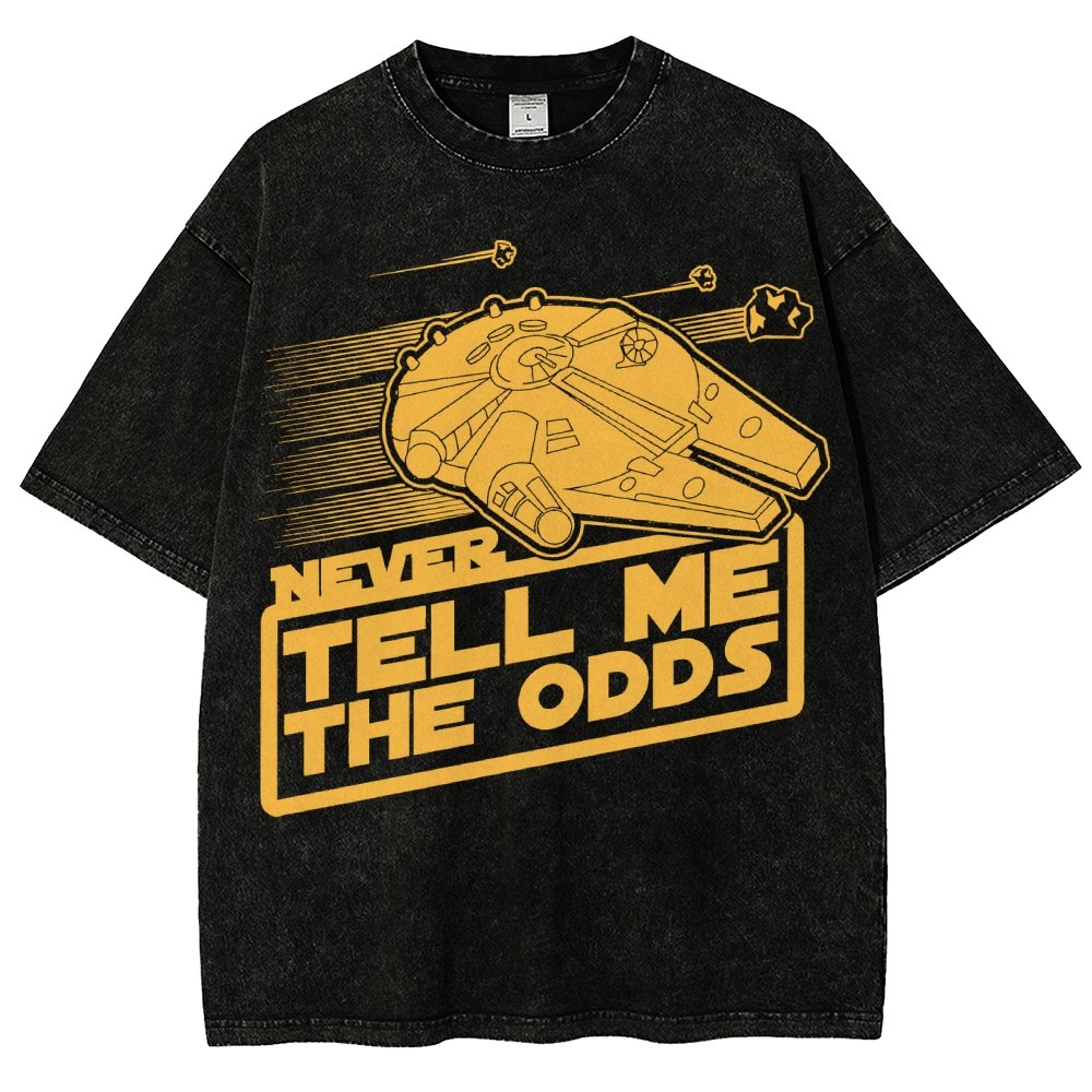 Never Tell Me The Odds Vintage Distressed T-shirt
