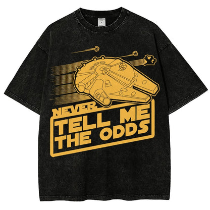 Never Tell Me The Odds Vintage Distressed T-shirt