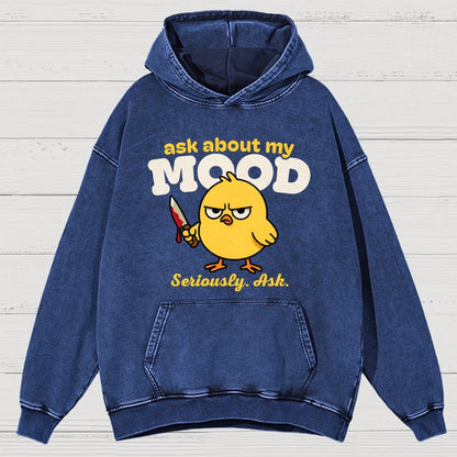 Ask About My Mood Vintage Distressed Hoodie