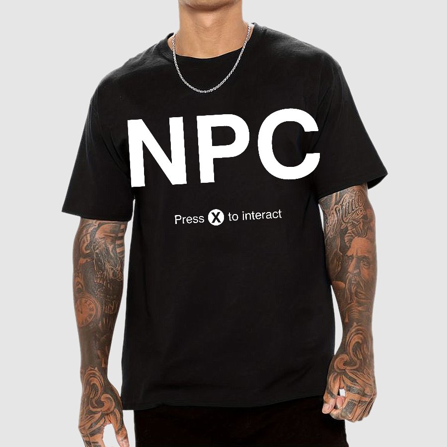 NPC Press X to Interact Geek T-Shirt