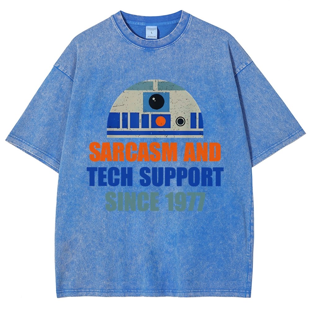Providing Sarcasm and Tech Support Since 1977 Vintage Distressed T-shirt