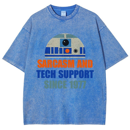 Providing Sarcasm and Tech Support Since 1977 Vintage Distressed T-shirt