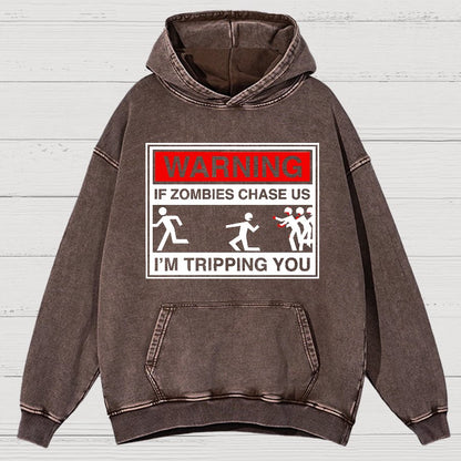 If Zombies Chase Us Vintage Distressed Hoodie