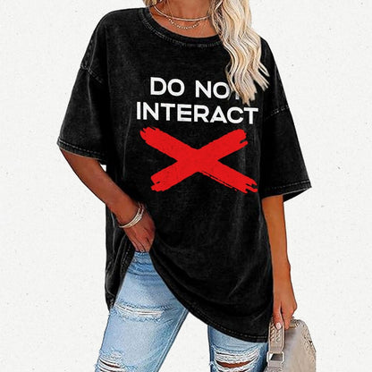 Do Not Interact Vintage Distressed T-shirt