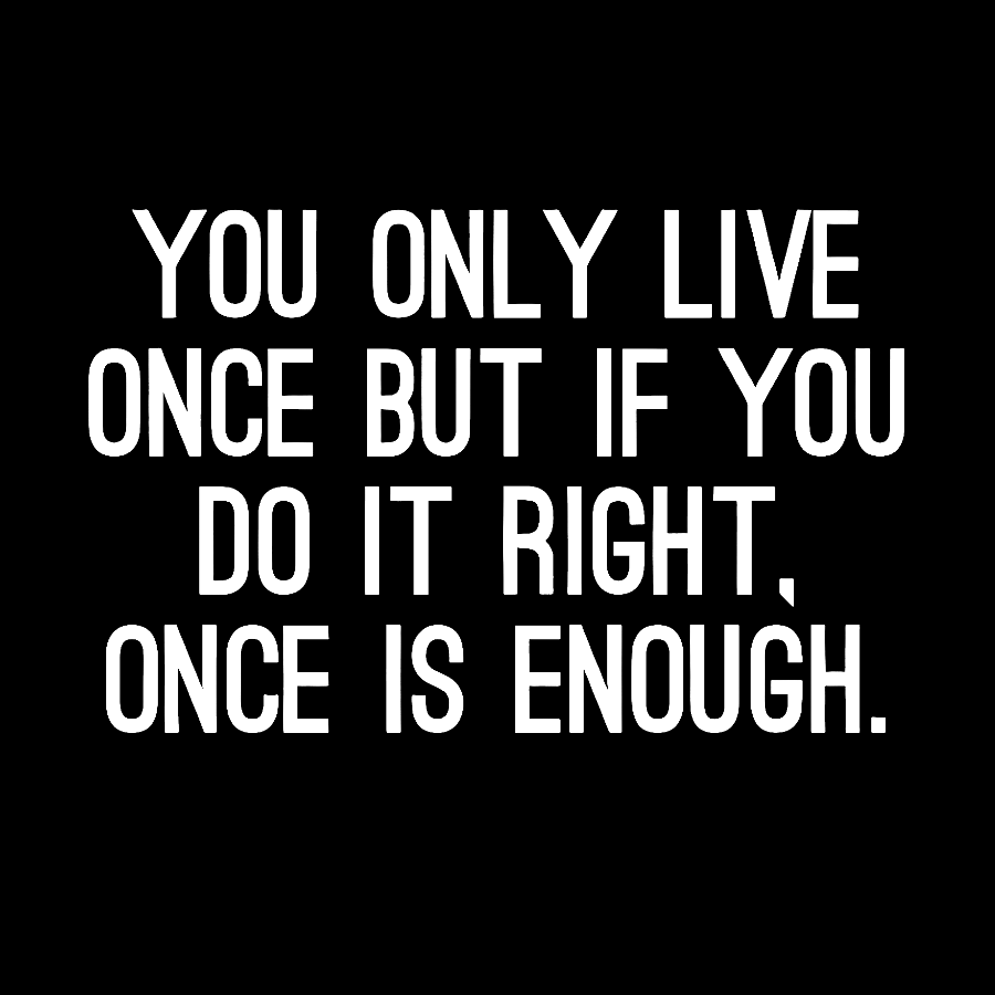 You Only Live Once But If You Do It Right，Once Is Enough Geek T-Shirt