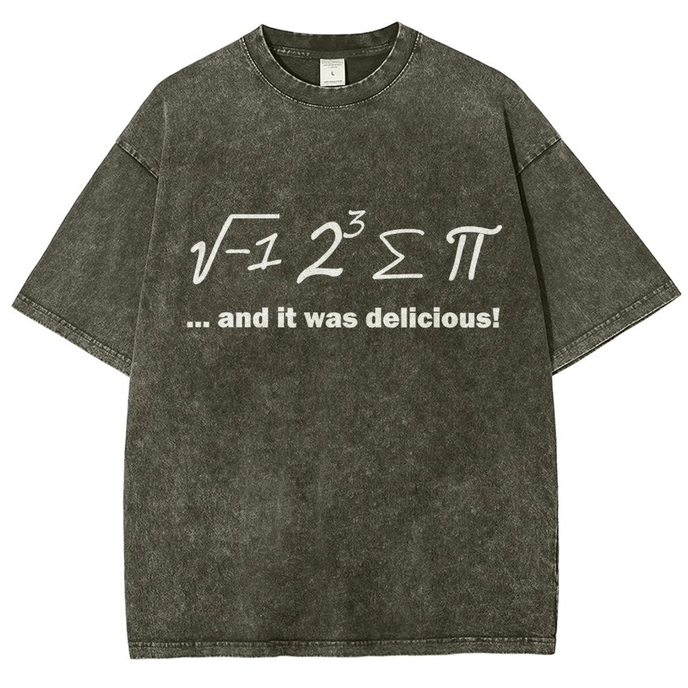 Ate Sum Pi And It Was Delicious Vintage Distressed T-shirt