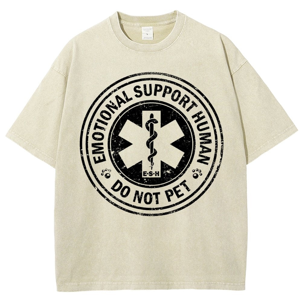 Emotional Support Human Vintage Distressed T-shirt
