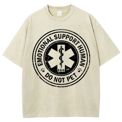 Emotional Support Human Vintage Distressed T-shirt