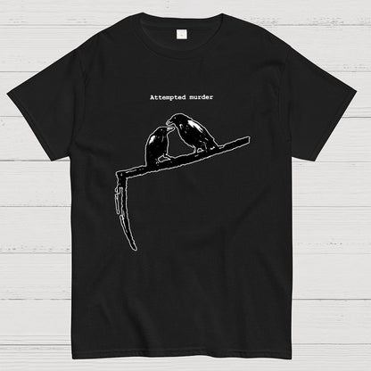Crow Scythe Attempted Murder Geek T-Shirt