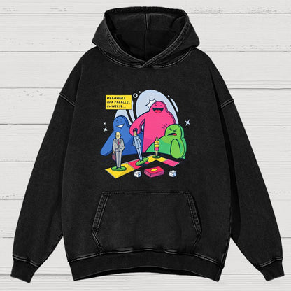 Meeples playing Board Games Vintage Distressed Hoodie