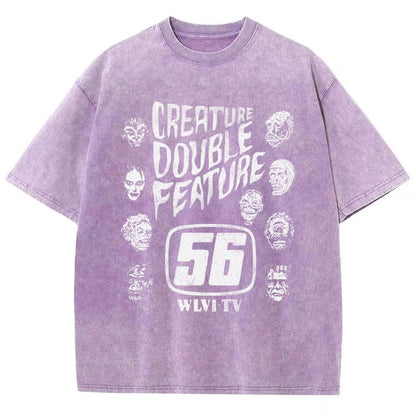 Creature Double Feature Classic Monsters Vintage Distressed T-shirt