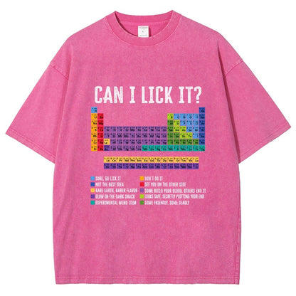 Can I Lick It Chemistry Teacher Science Day Vintage Distressed T-shirt