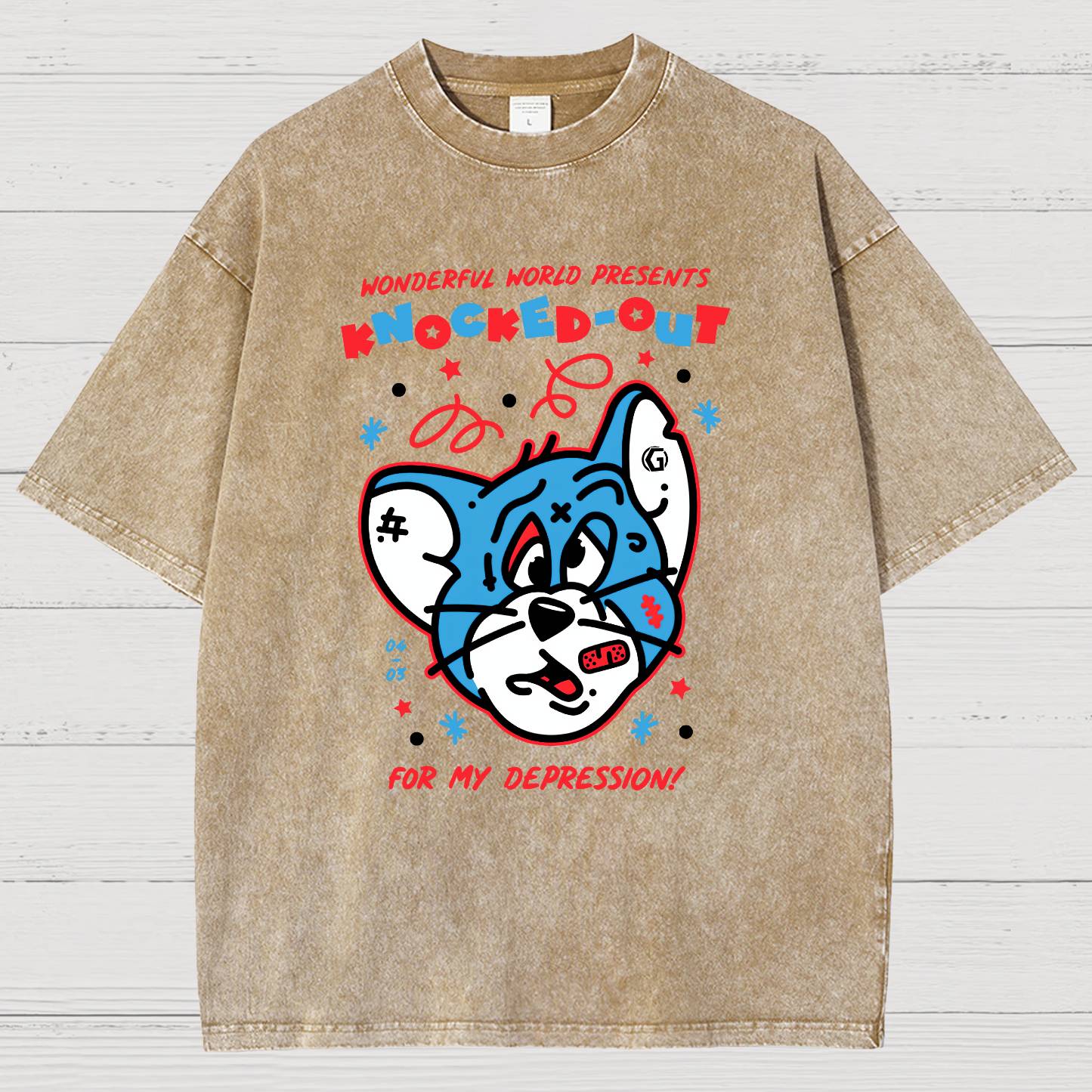 Knocked-Out! Vintage Distressed T-shirt
