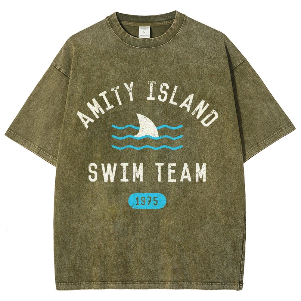 Sunny Bay Swim Team Vintage Distressed T-shirt