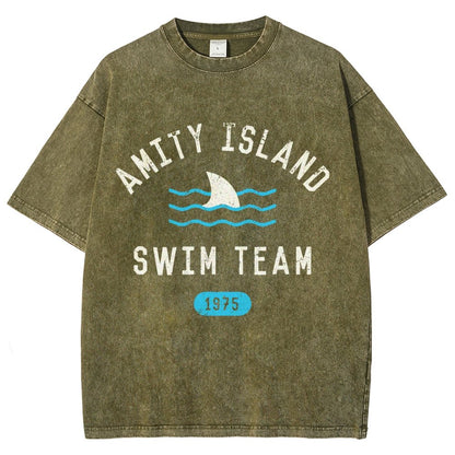 Sunny Bay Swim Team Vintage Distressed T-shirt