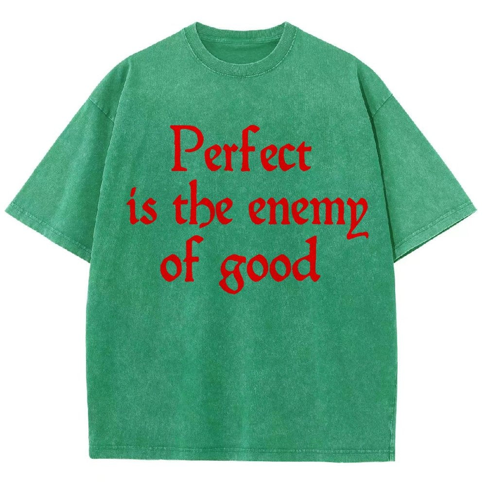 Perfect Is The Enemy Of Good - Voltaire Vintage Distressed T-shirt