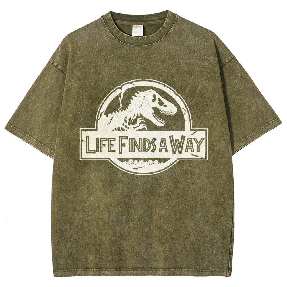 Life Finds A Way Vintage Distressed T-shirt
