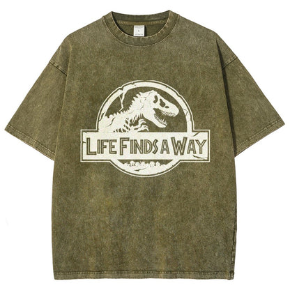 Life Finds A Way Vintage Distressed T-shirt
